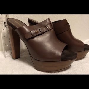 Authentic Sergio Rossi leather platform sandals